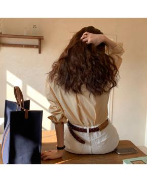 韩系 糖果色洋气百搭 纯色气质翻领单排扣长袖衬衫