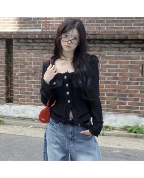 法式优雅气质小香风粗花呢短外套收腰显瘦温柔甜美外套