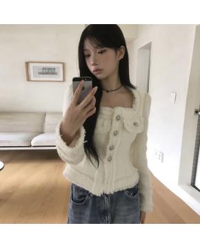 法式优雅气质小香风粗花呢短外套收腰显瘦温柔甜美外套