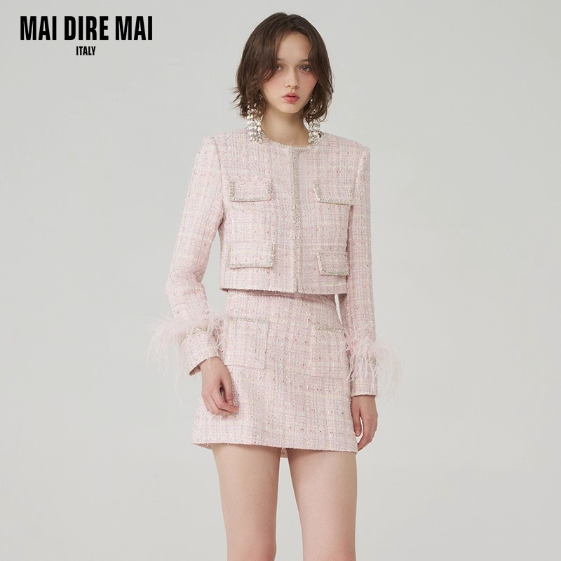 短外套+半身裙两件套女春装新款洋气时尚套装