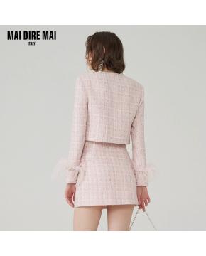 短外套+半身裙两件套女春装新款洋气时尚套装